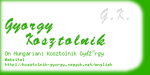 gyorgy kosztolnik business card